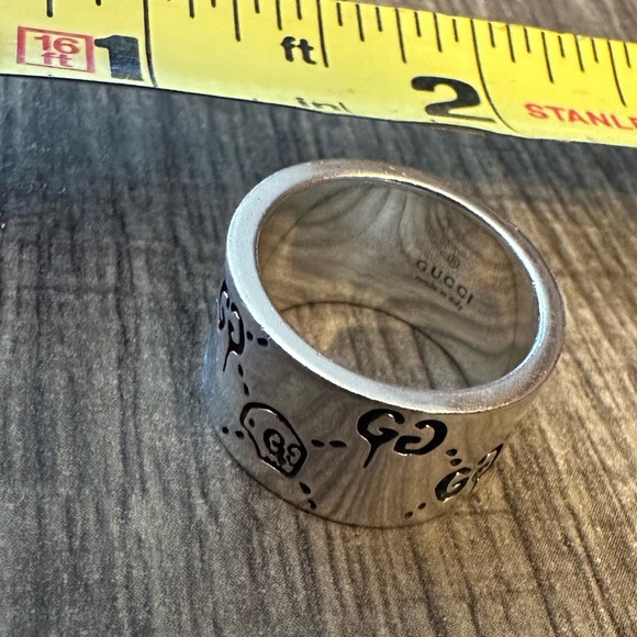 Authentic Gucci Sterling Silver Iconic Monogram Ring WERE YOU GHOSTED BY YOUR EX - Picture 11 of 15